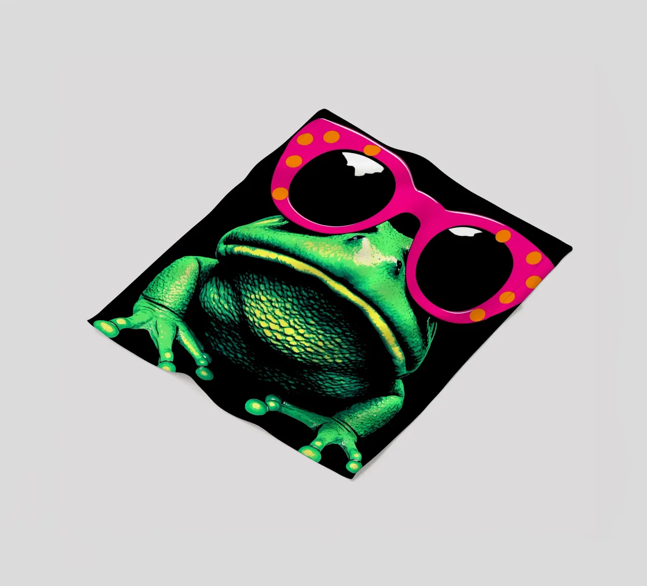 Rana con occhiali da sole - Pop Art coperta in pile da ColorCrash Gallery