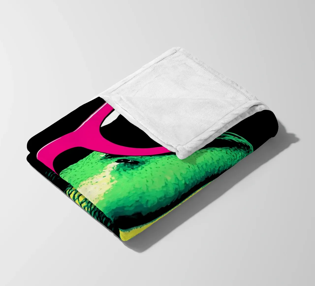 Rana con occhiali da sole - Pop Art coperta in pile da ColorCrash Gallery