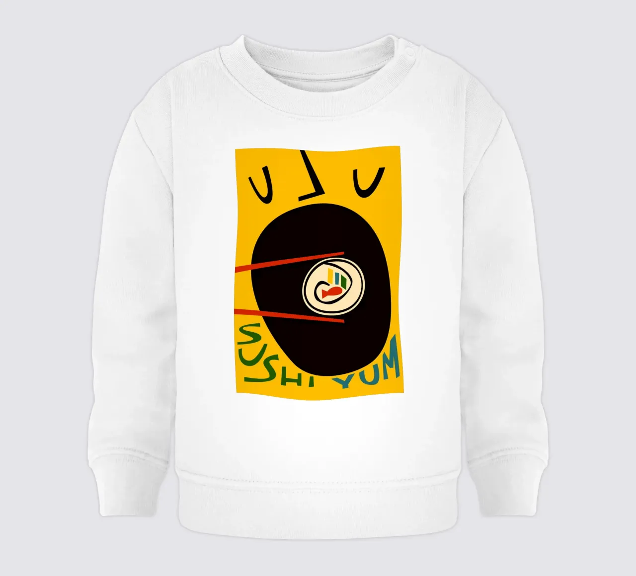 Gnam Sushi felpa neonato da Fox & Velvet