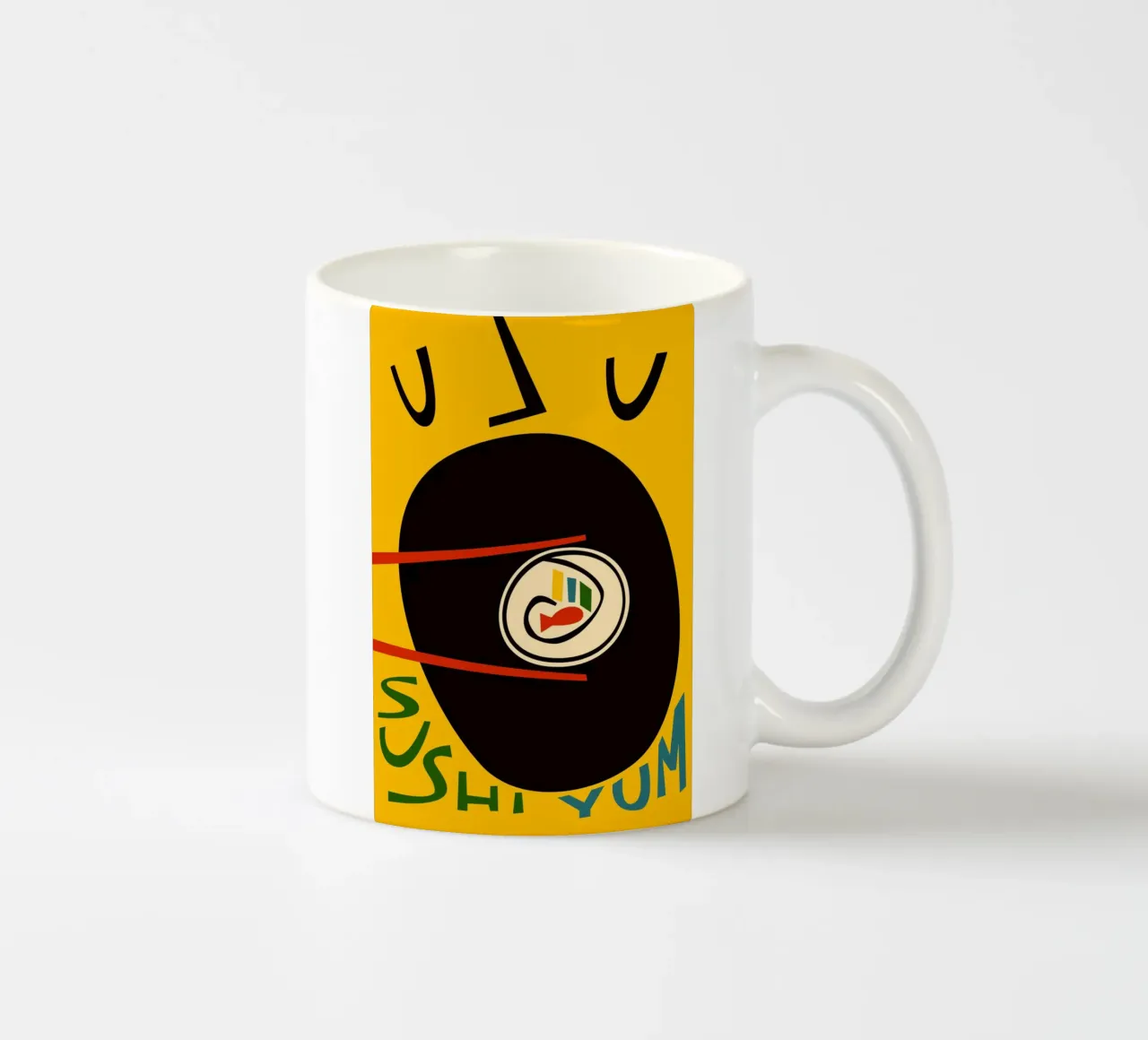 Gnam Sushi tazza in ceramica da Fox & Velvet