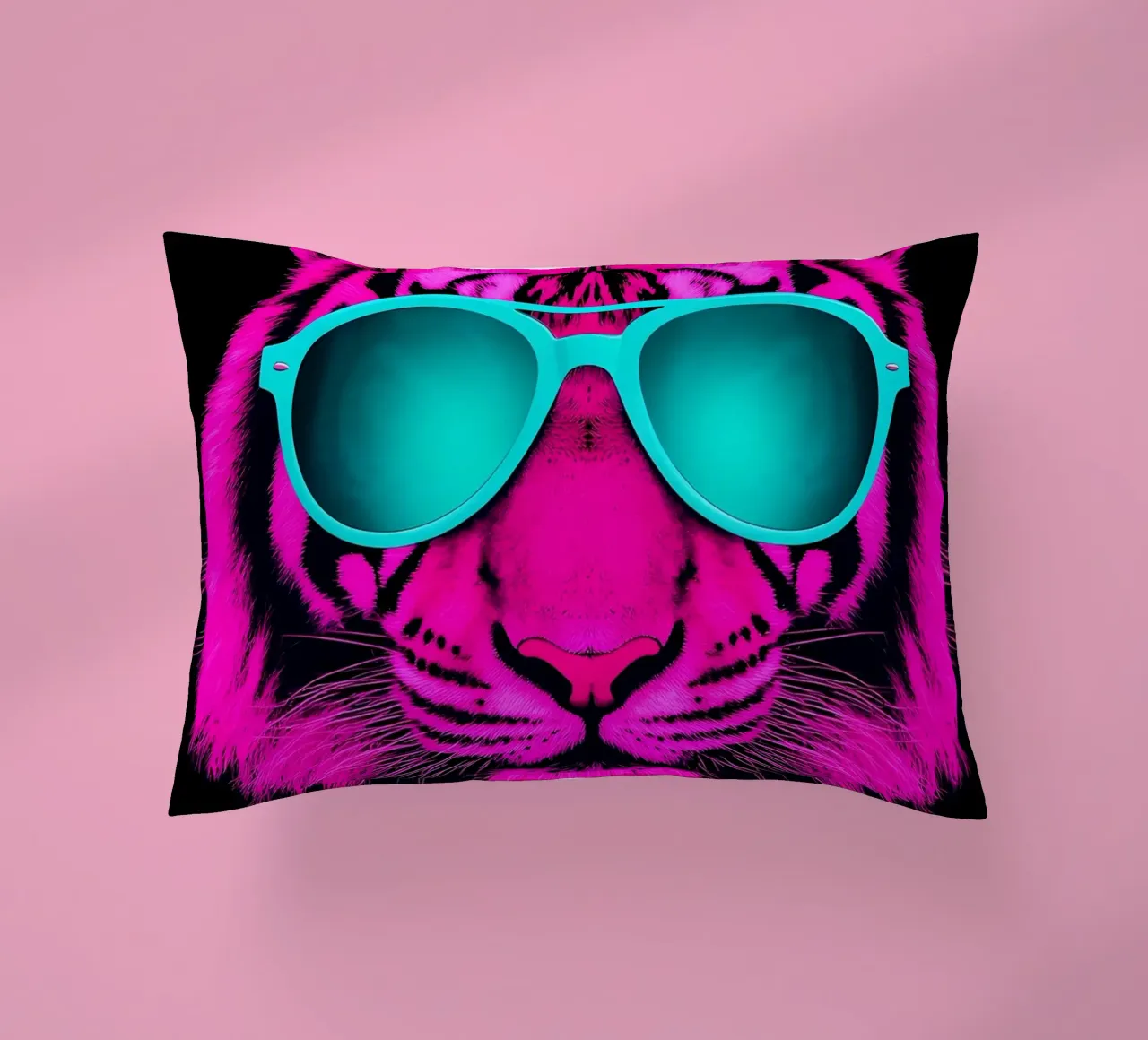 Tijger met zonnebril - Pop Art kussen van ColorCrash Gallery