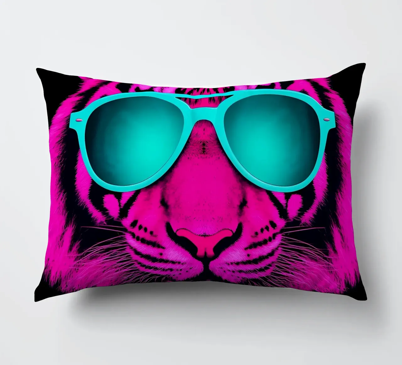 Tijger met zonnebril - Pop Art kussen van ColorCrash Gallery