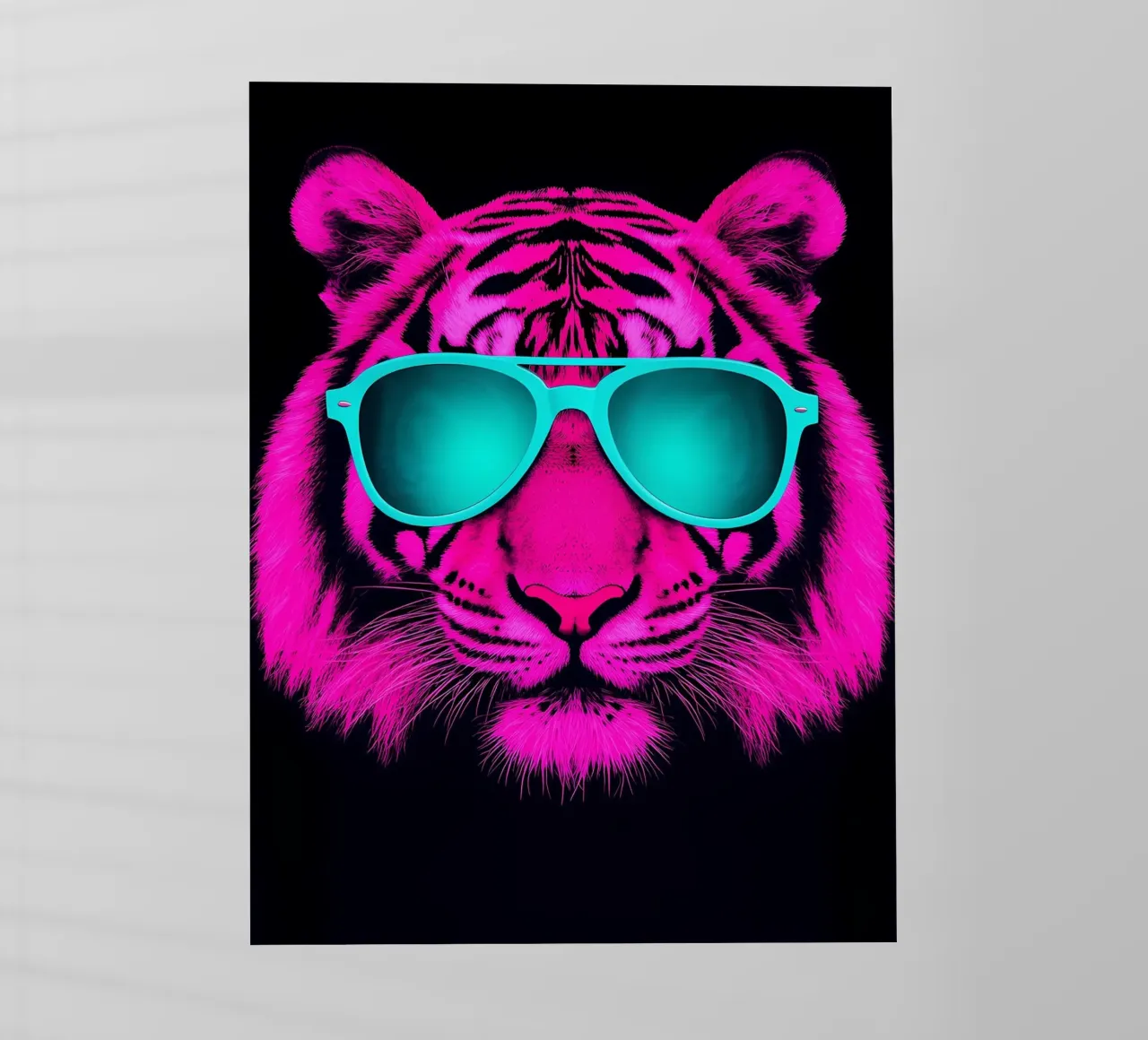 Tigre con occhiali da sole - Pop Art pellicola backlit da ColorCrash Gallery
