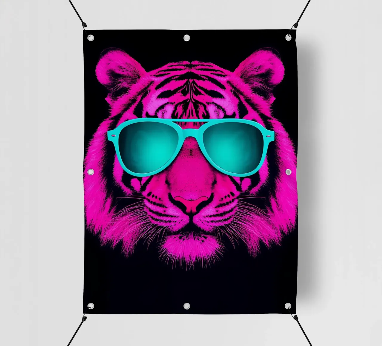 Tigre con occhiali da sole - Pop Art telo in pvc da ColorCrash Gallery