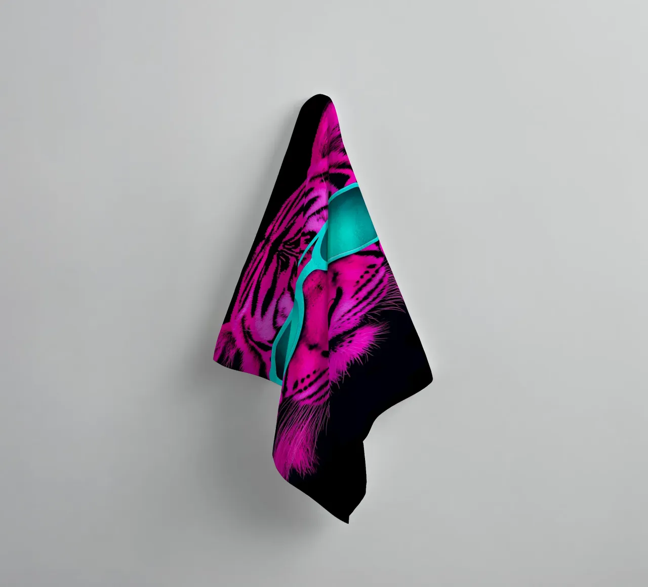 Tigre con occhiali da sole - Pop Art asciugamano da bagno da ColorCrash Gallery