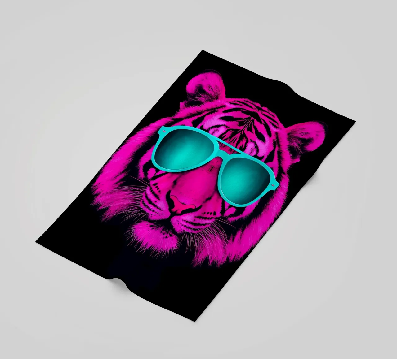 Tiger In Sunglasses - Pop Art beach towel by ColorCrash Gallery