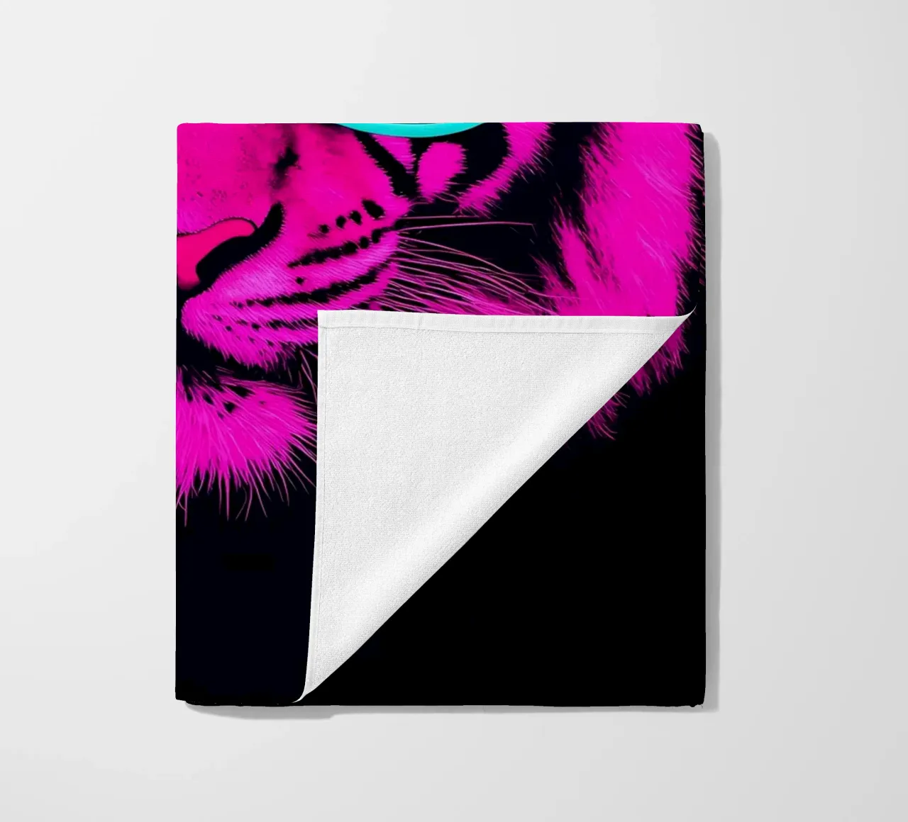 Tiger In Sunglasses - Pop Art beach towel by ColorCrash Gallery