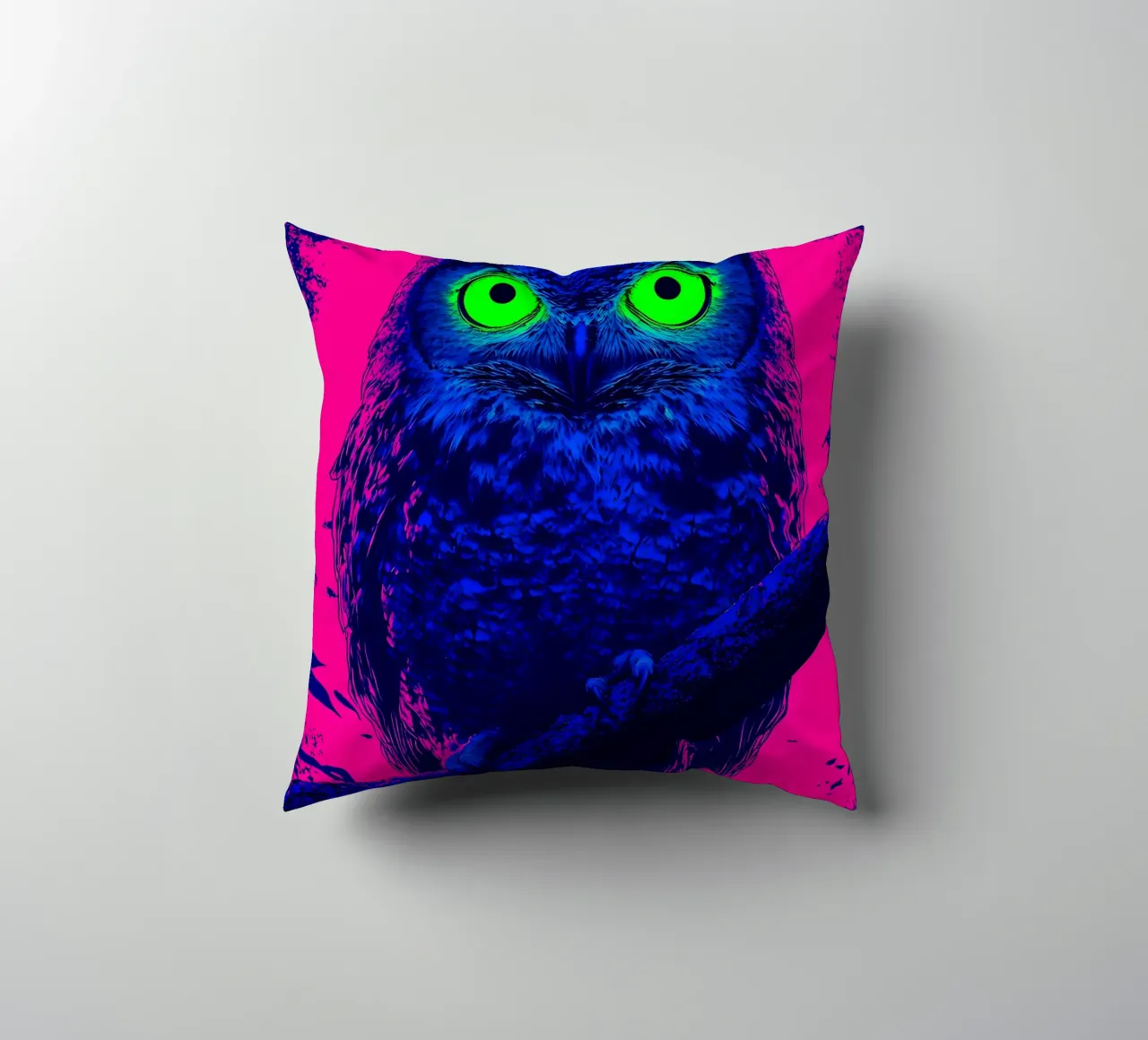 Gufo - Pop Art cuscino da ColorCrash Gallery