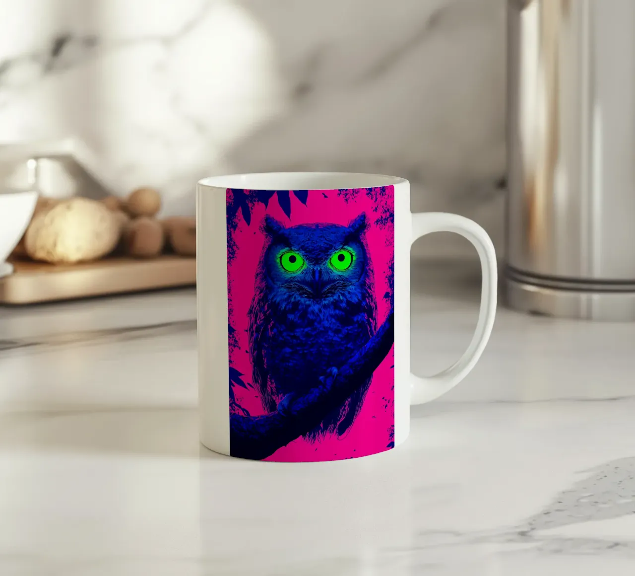 Gufo - Pop Art tazza in ceramica da ColorCrash Gallery