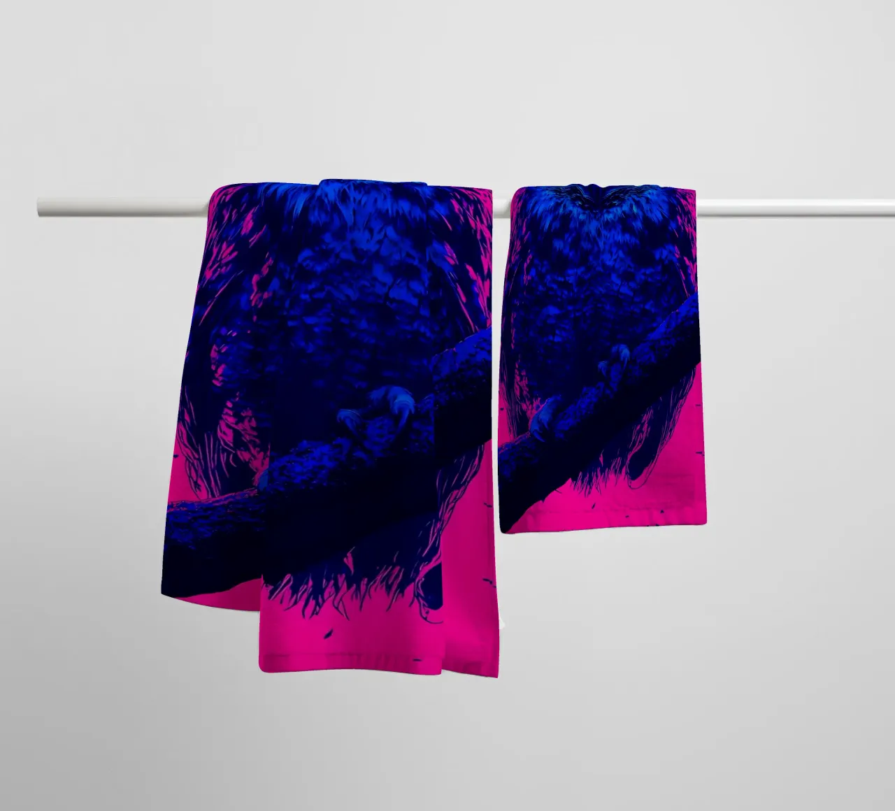 Gufo - Pop Art asciugamano da bagno da ColorCrash Gallery