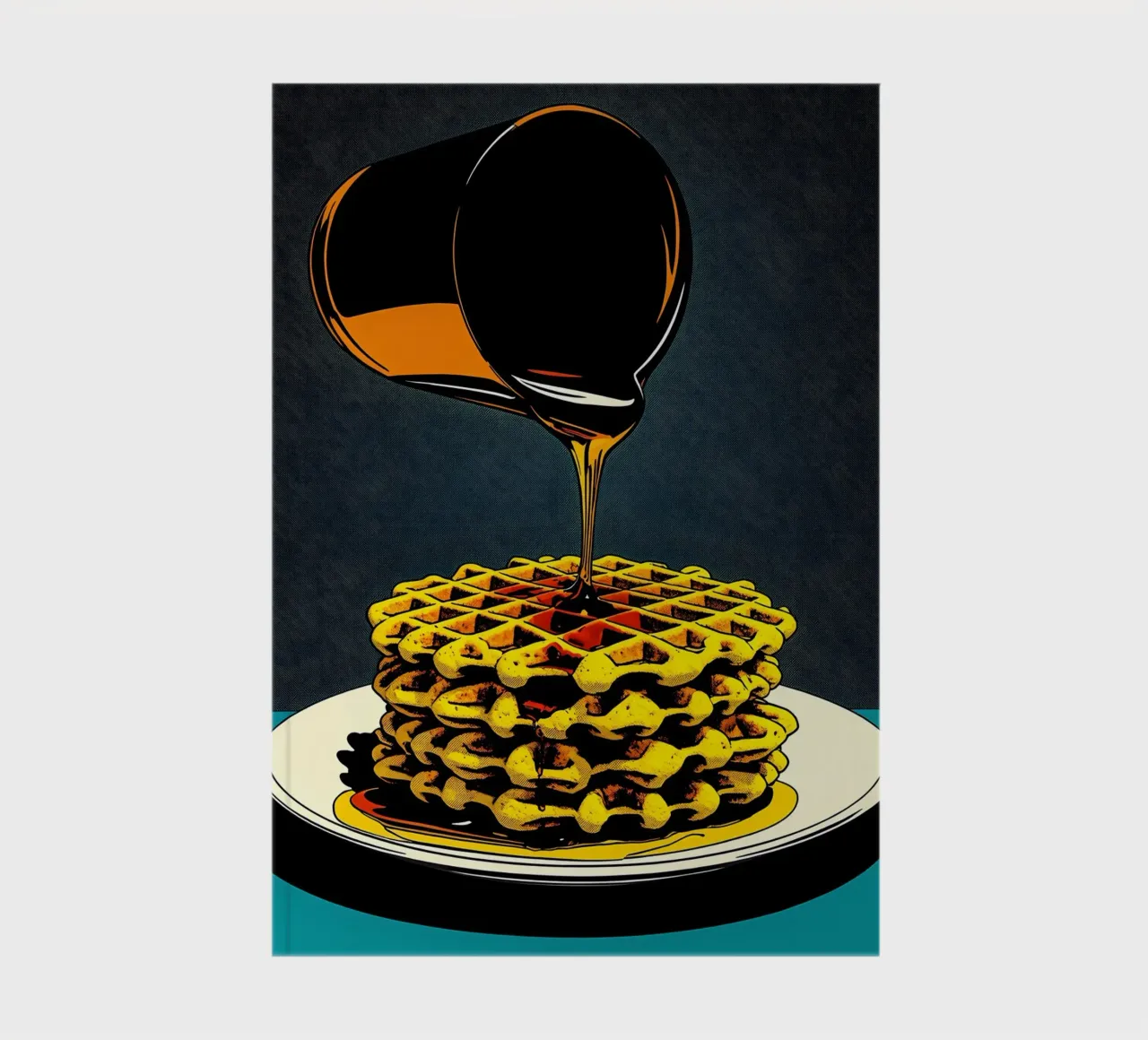 Waffles - Pop Art notebook by ColorCrash Gallery