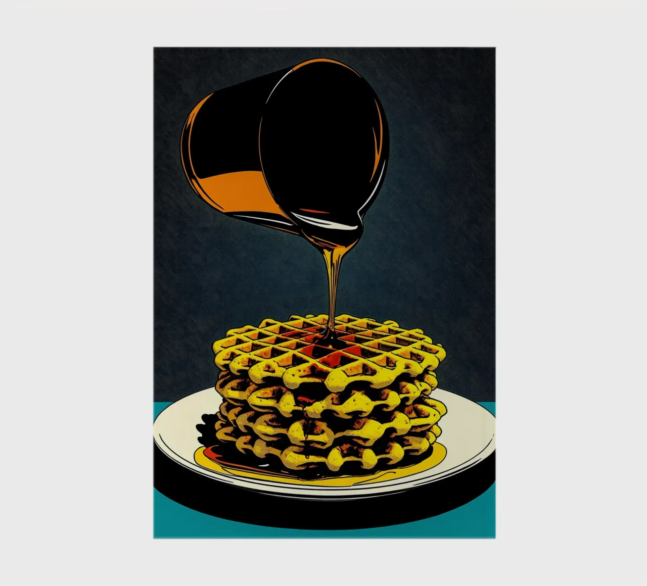 Waffles - Pop Art notebook by ColorCrash Gallery