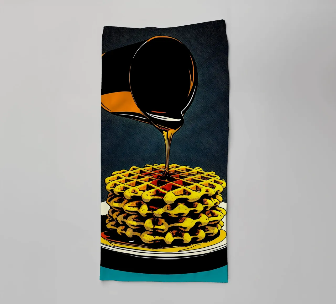 Waffles - Pop Art towel by ColorCrash Gallery