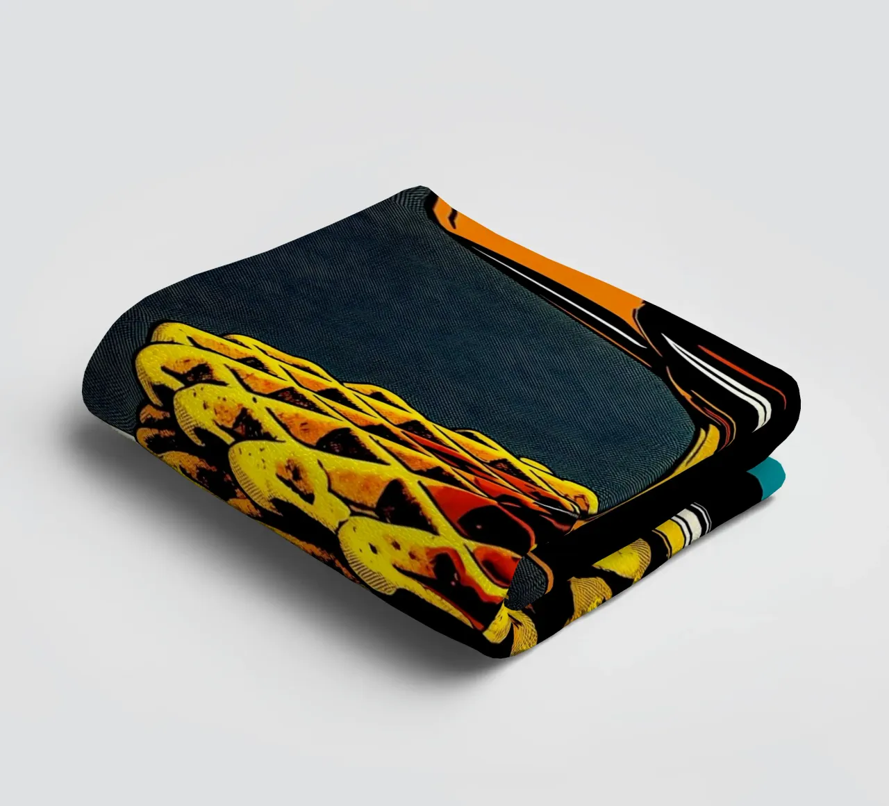 Waffles - Pop Art towel by ColorCrash Gallery