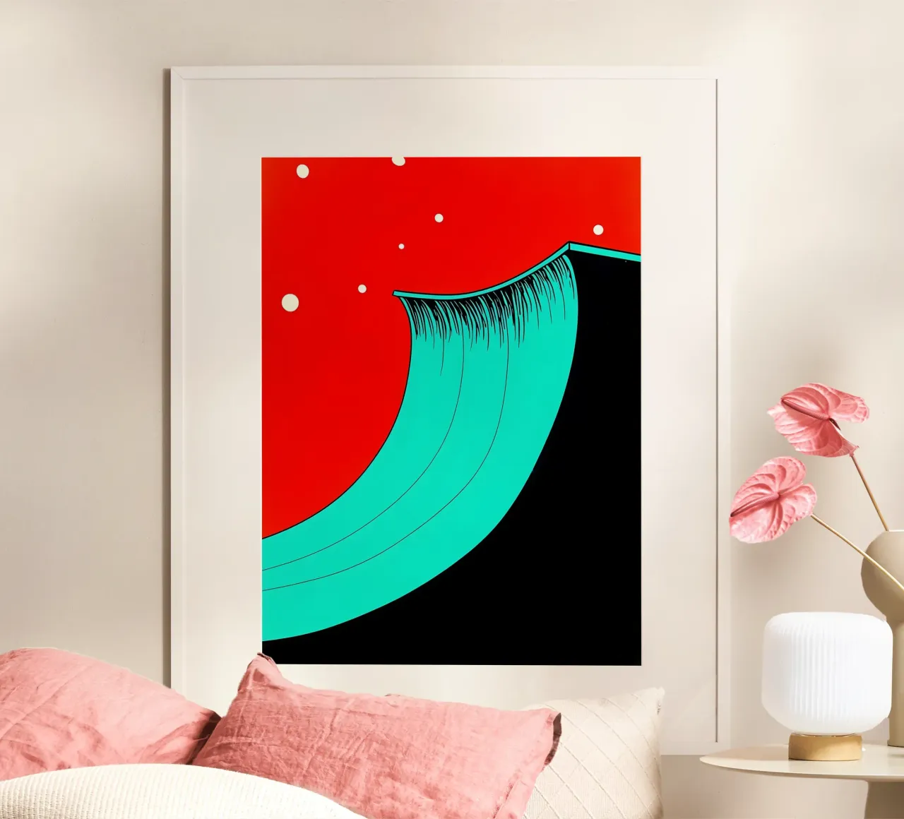 Skateboarding Rampe - Pop Art Poster mit Kunststoffrahmen von ColorCrash Gallery