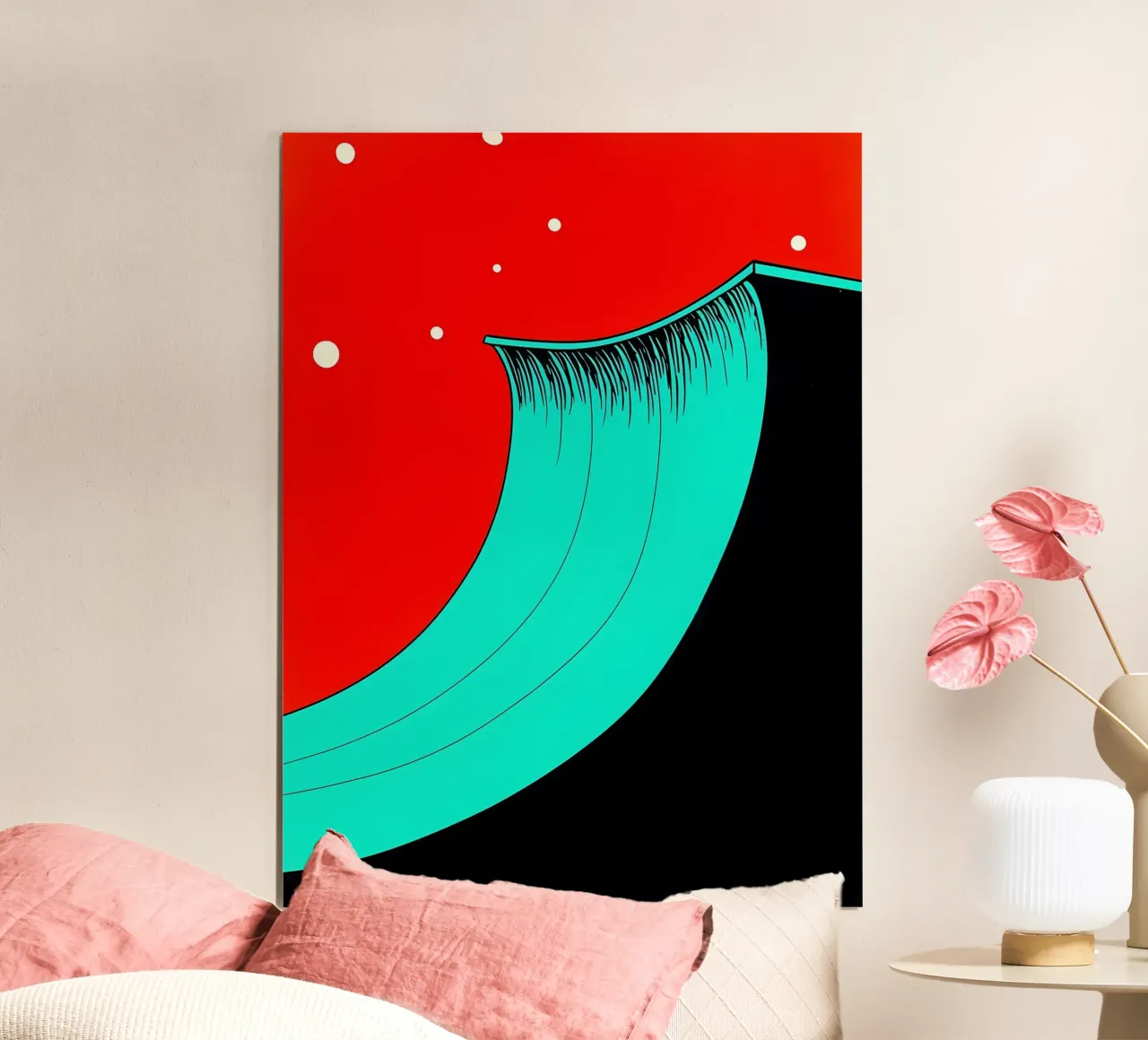 Skateboarding Rampe - Pop Art Poster mit Kunststoffrahmen von ColorCrash Gallery