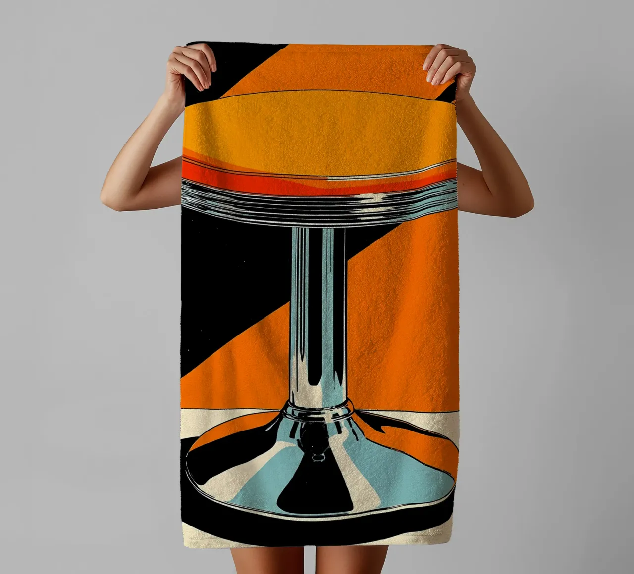 Sgabello - Pop Art asciugamano da bagno da ColorCrash Gallery