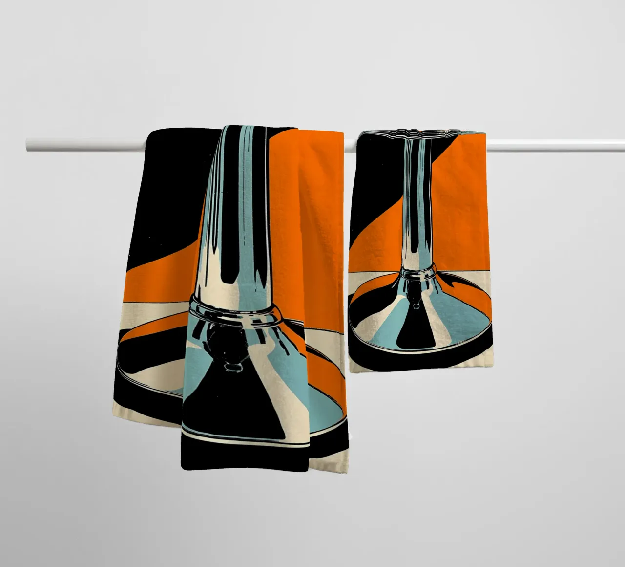 Sgabello - Pop Art asciugamano da bagno da ColorCrash Gallery