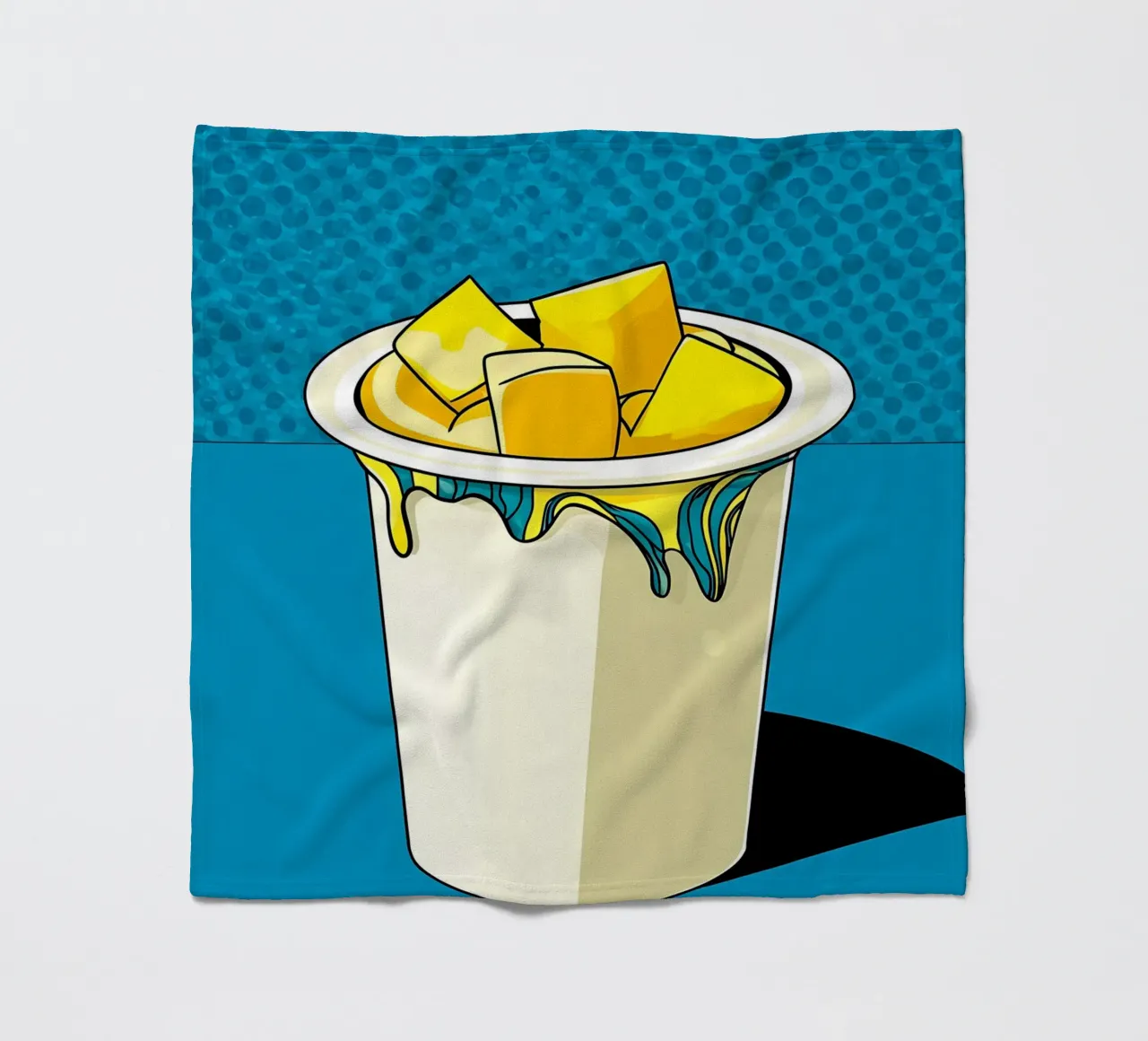 Yogurt - Pop Art coperta in pile da ColorCrash Gallery