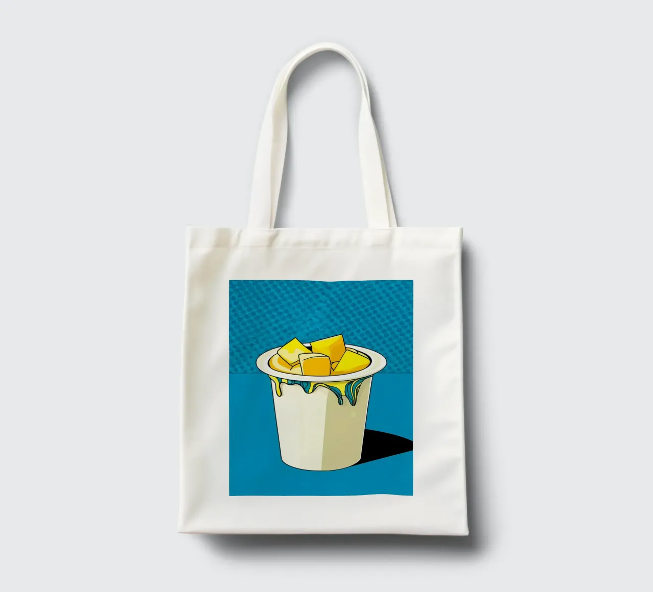Yogurt - Pop Art borsa in juta da ColorCrash Gallery