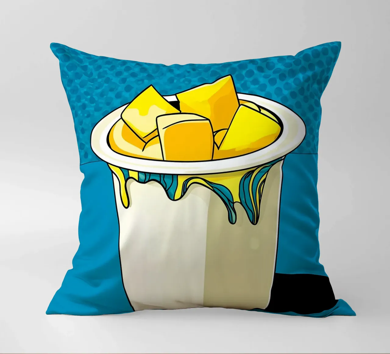 Yogurt - Pop Art cuscino da ColorCrash Gallery