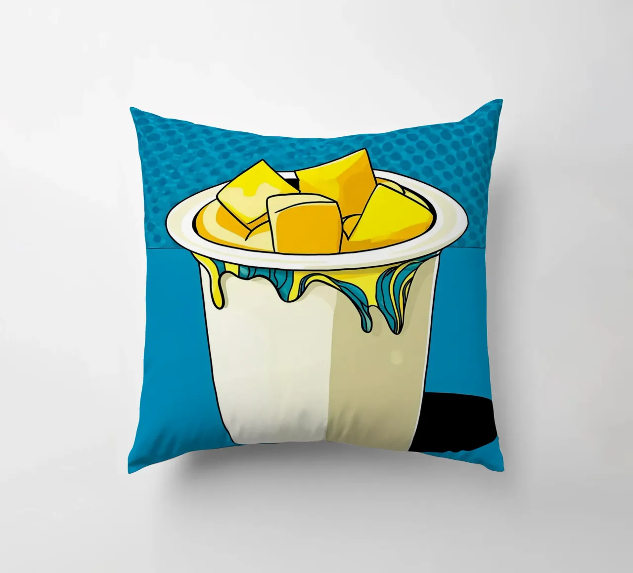 Yogurt - Pop Art cuscino da ColorCrash Gallery