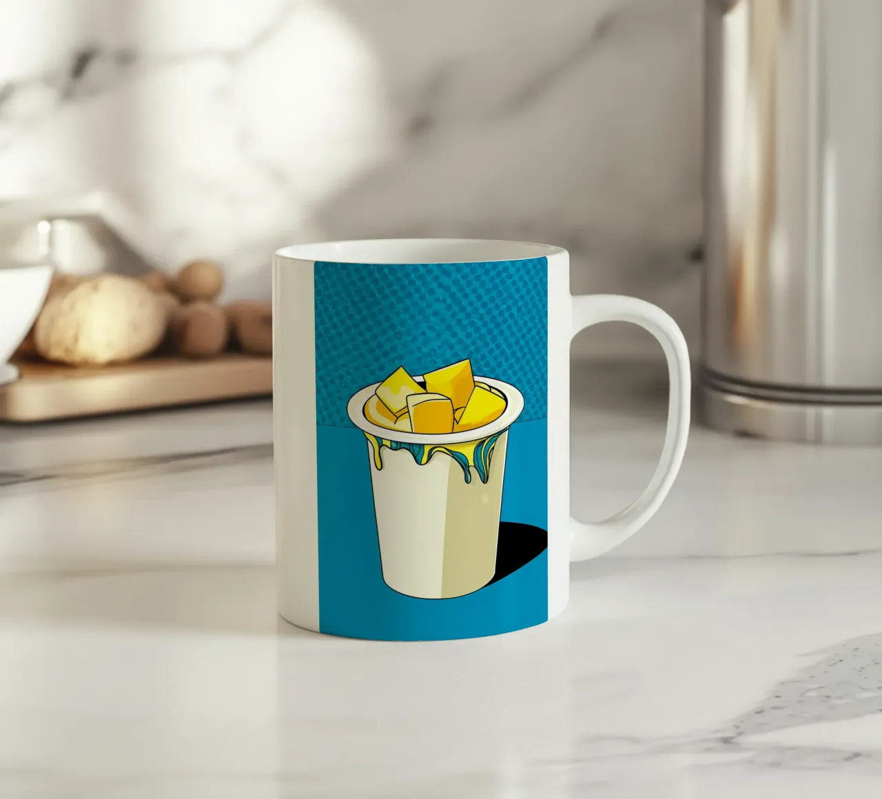 Yogur - Pop Art taza de cerámica de ColorCrash Gallery