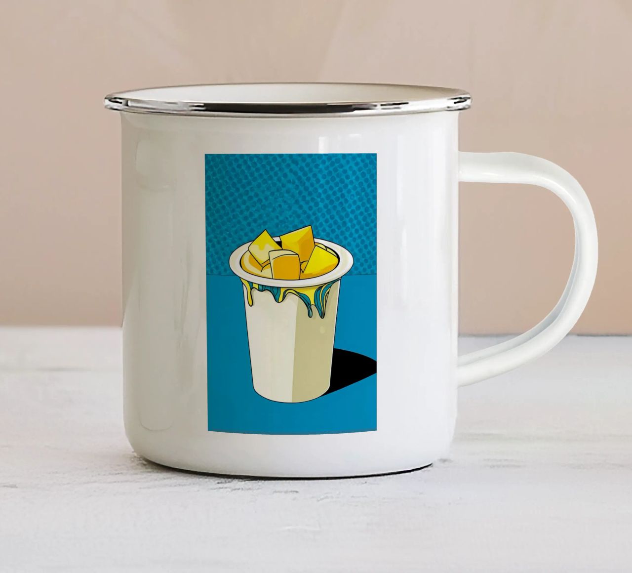 Yogurt - Pop Art tazza in smalto da ColorCrash Gallery