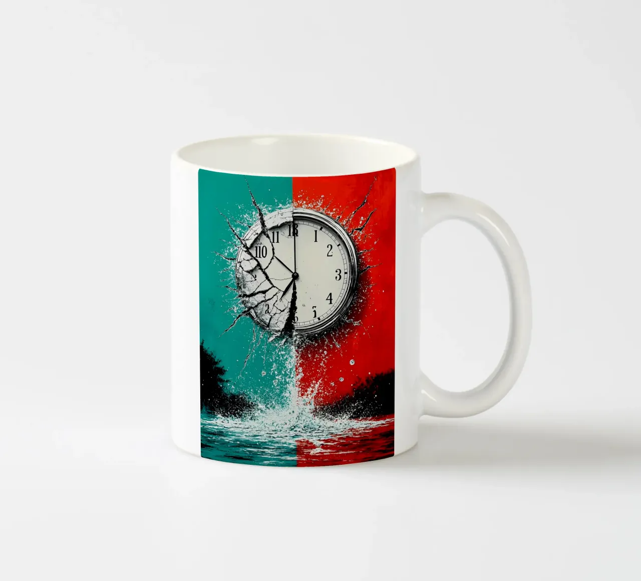 Acqua dall'orologio in frantumi - Pop Art tazza in ceramica da ColorCrash Gallery