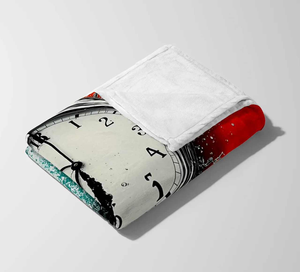 Acqua dall'orologio in frantumi - Pop Art coperta in pile da ColorCrash Gallery