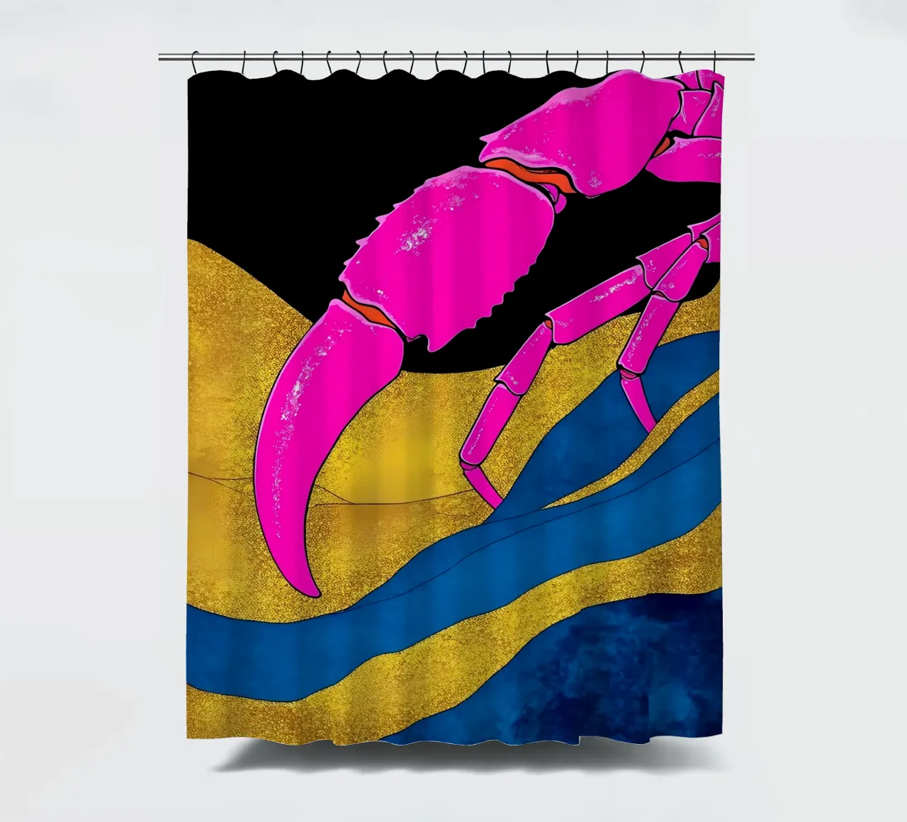 Chele di granchio - Pop Art tenda da doccia da ColorCrash Gallery