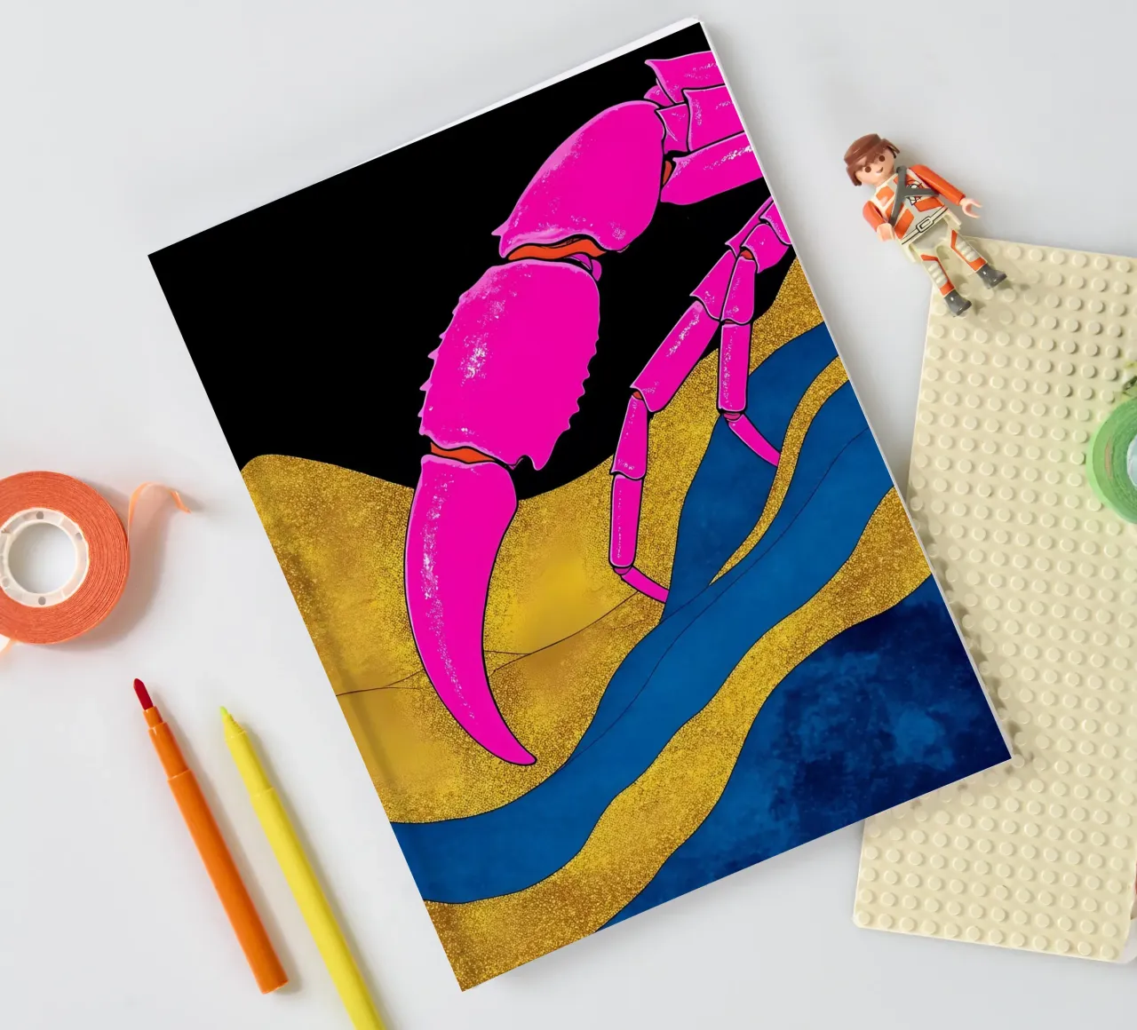 Crab Claws - Pop Art notebook by ColorCrash Gallery
