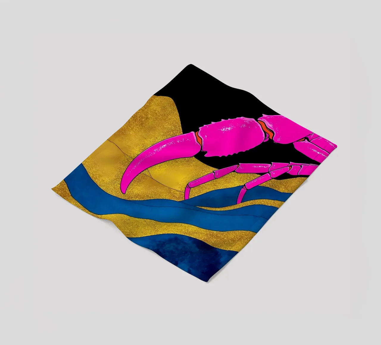 Chele di granchio - Pop Art coperta in pile da ColorCrash Gallery