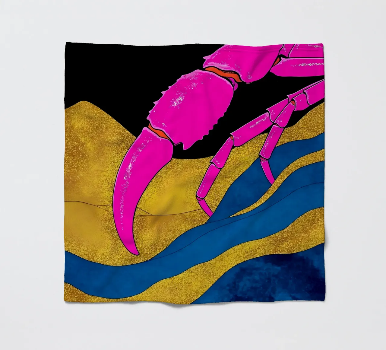 Chele di granchio - Pop Art coperta in pile da ColorCrash Gallery