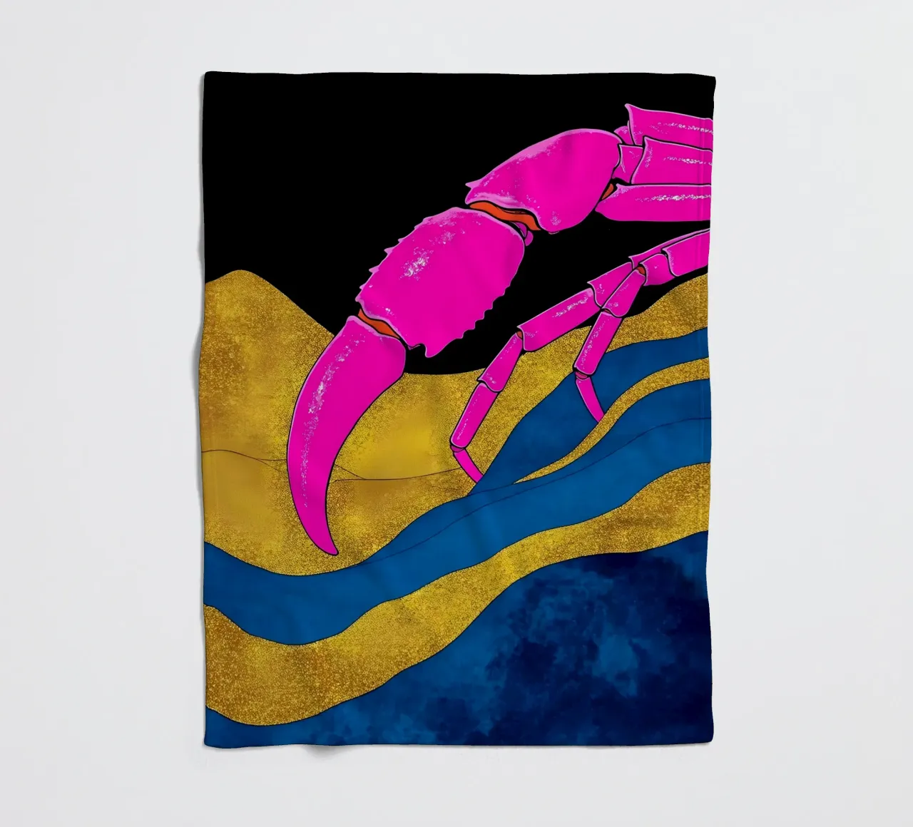 Chele di granchio - Pop Art coperta in pile da ColorCrash Gallery