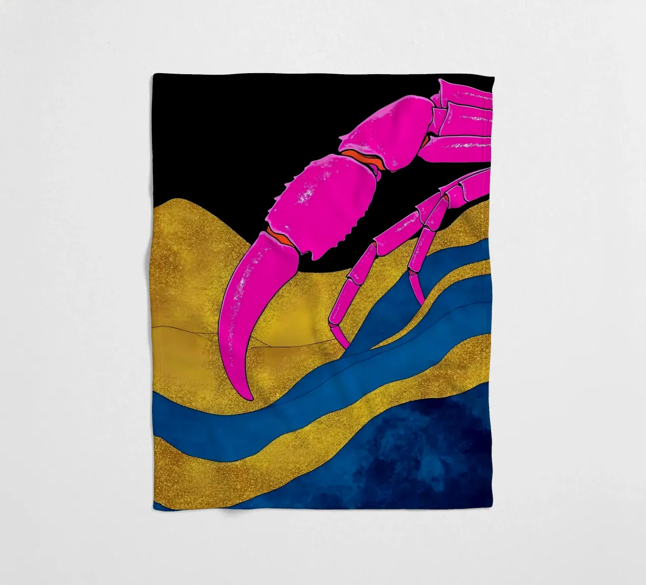 Chele di granchio - Pop Art coperta in pile da ColorCrash Gallery