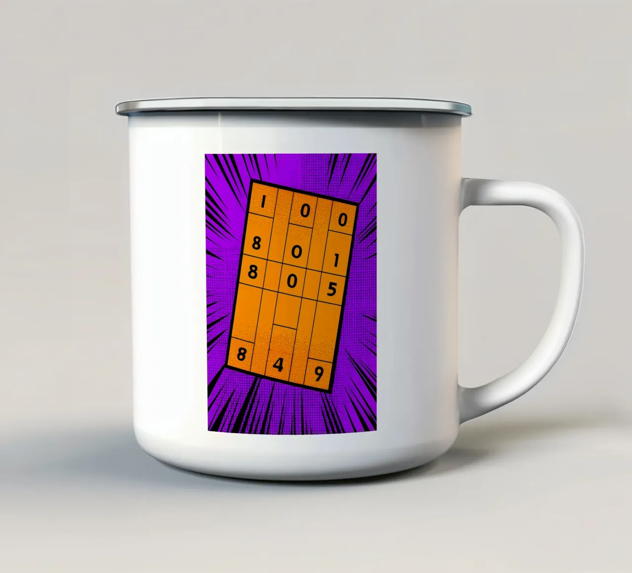 Soduko - Pop Art tazza in smalto da ColorCrash Gallery