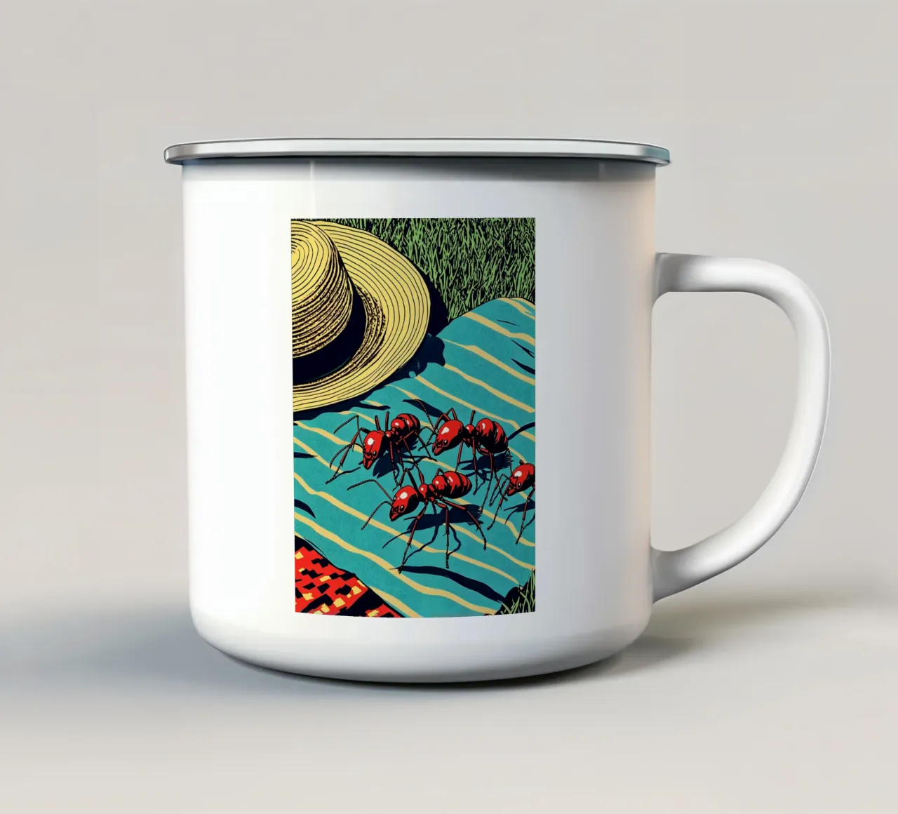 Formiche da picnic - Pop Art tazza in smalto da ColorCrash Gallery