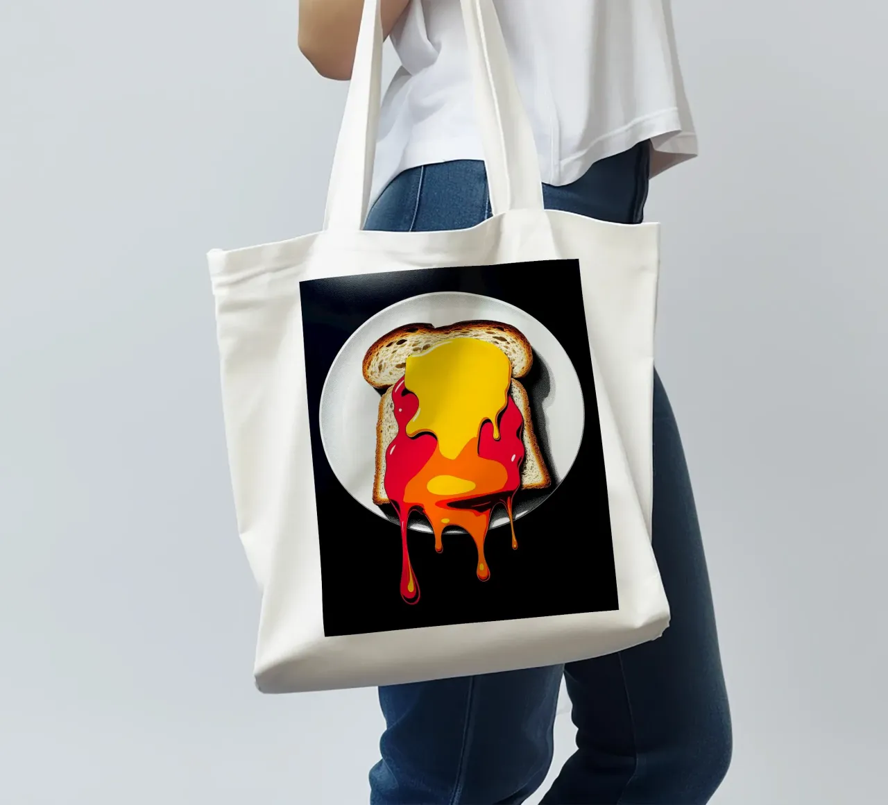 Toast - Pop Art borsa in juta da ColorCrash Gallery