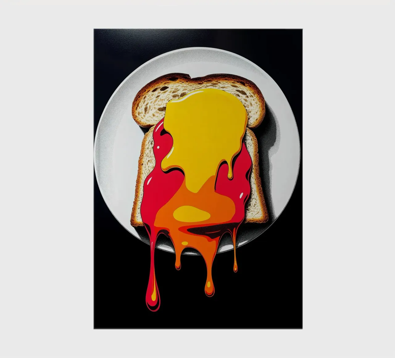 Toast - Pop Art notebook by ColorCrash Gallery