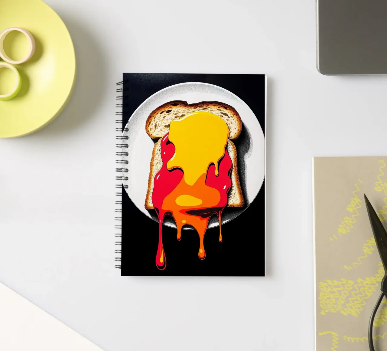 Toast - Pop Art spiral notebook by ColorCrash Gallery