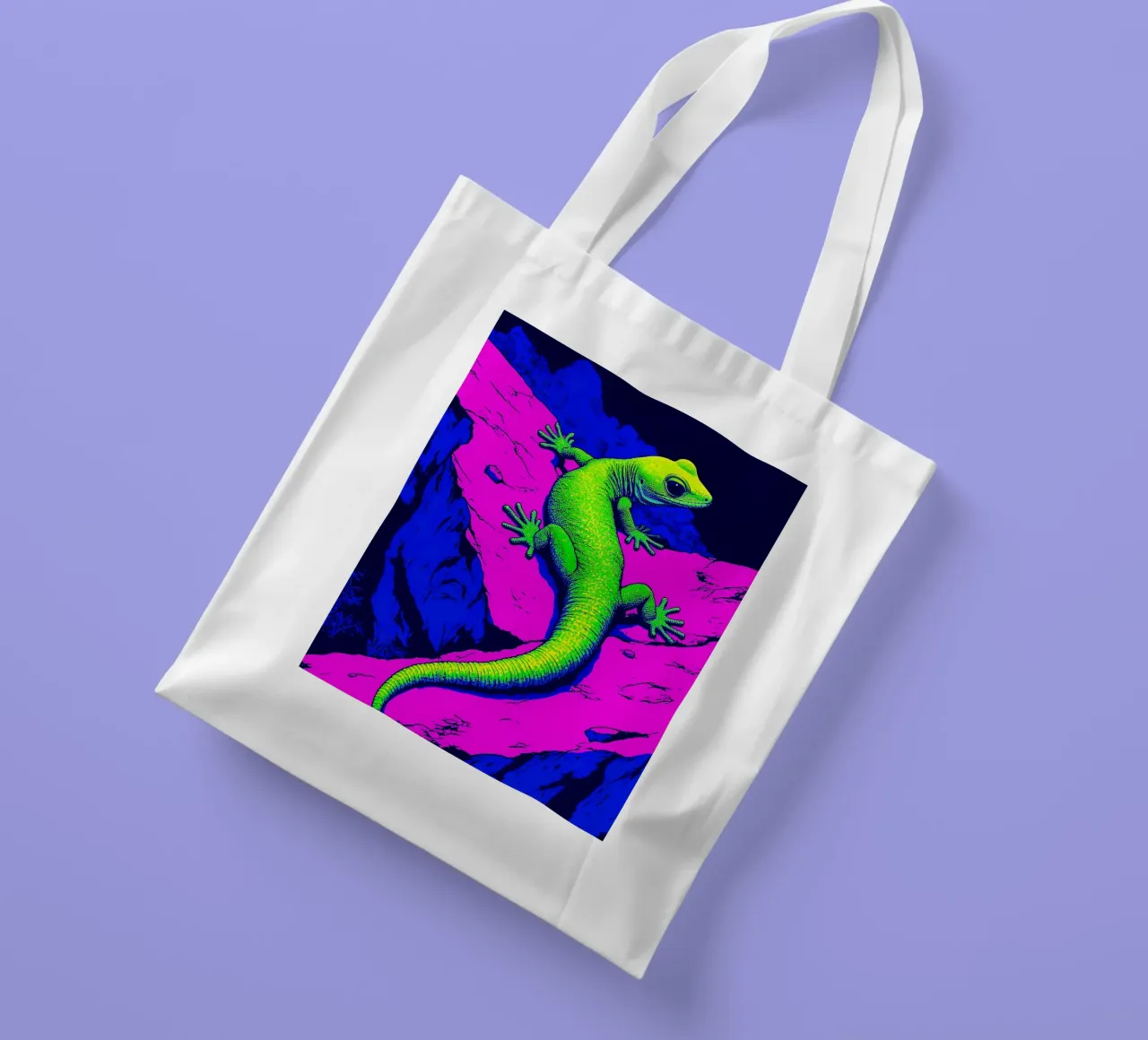 Lucertola - Pop Art borsa in juta da ColorCrash Gallery