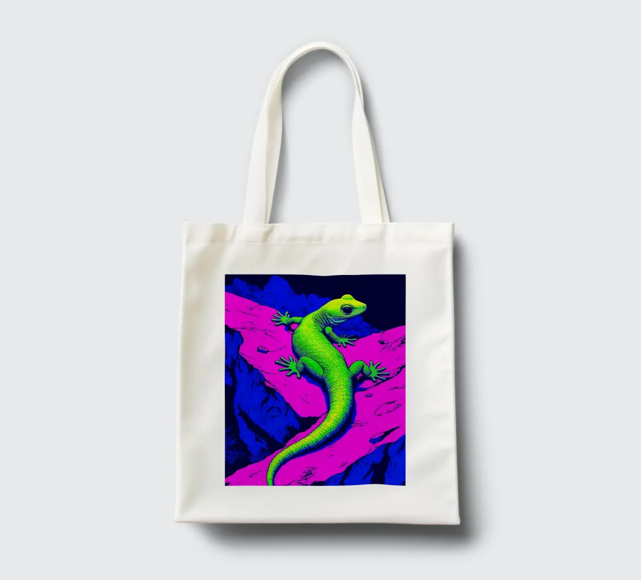 Lucertola - Pop Art borsa in juta da ColorCrash Gallery