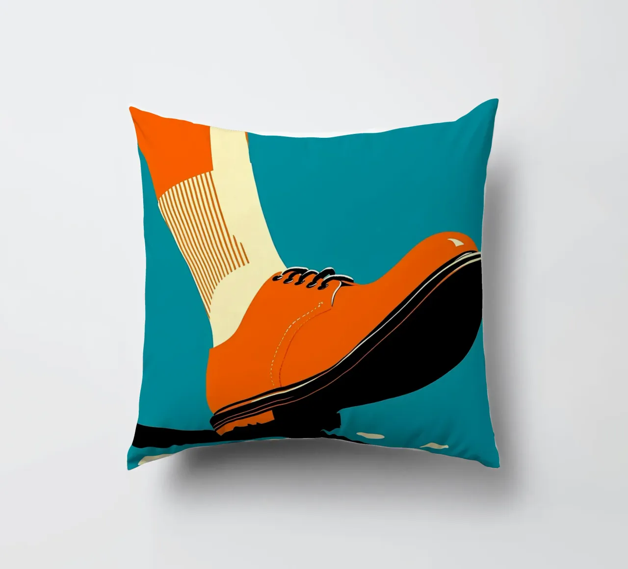 Retro Shoe- Pop Art cuscino da ColorCrash Gallery