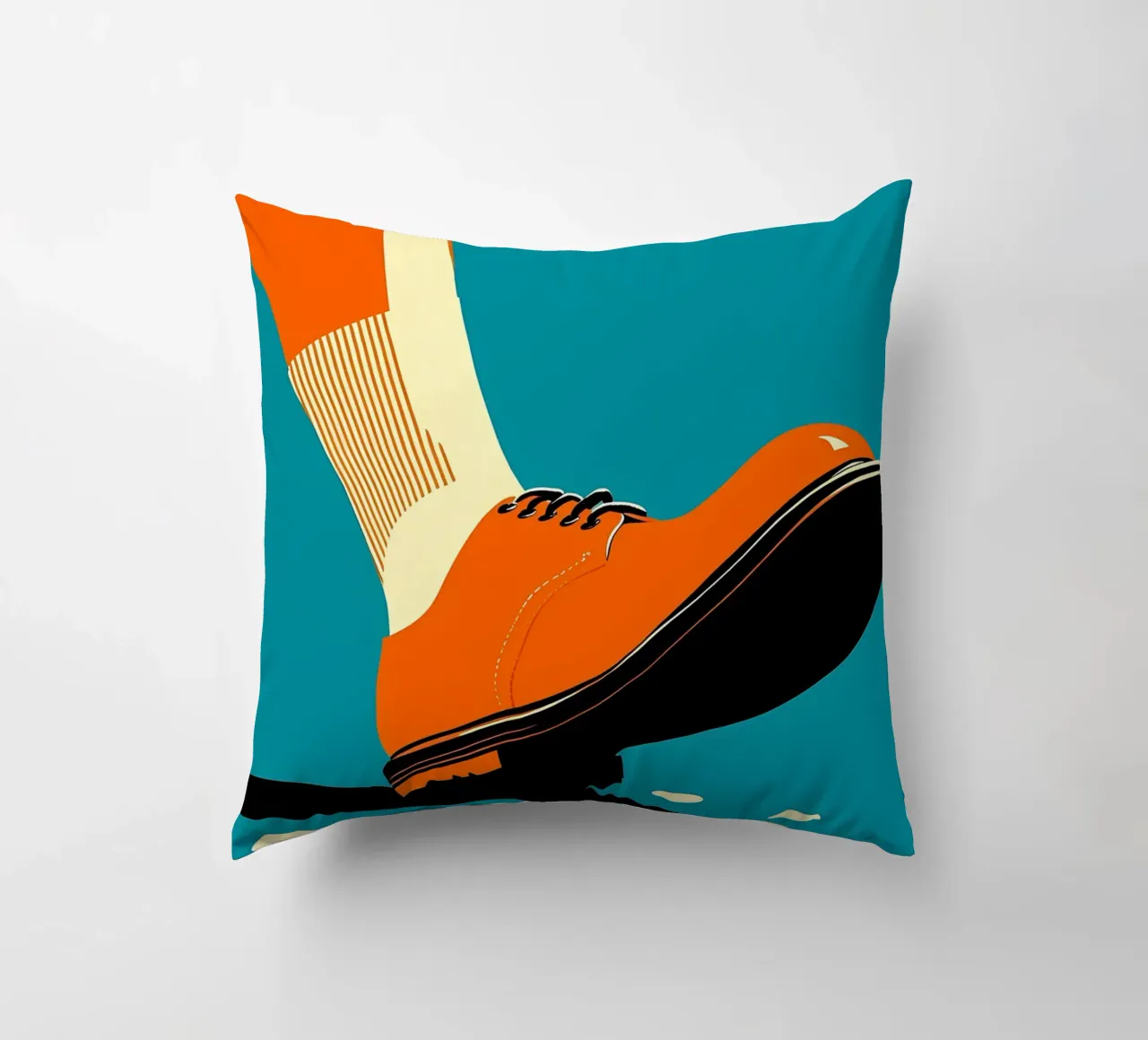 Retro Shoe- Pop Art cuscino da ColorCrash Gallery