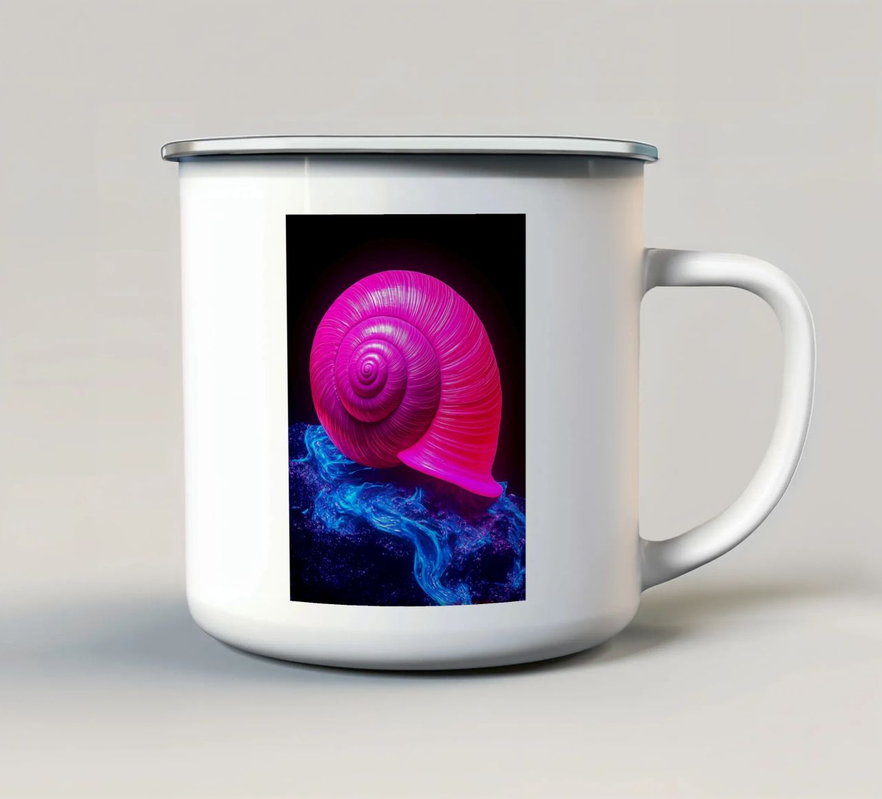Guscio di lumaca - Pop Art tazza in smalto da ColorCrash Gallery