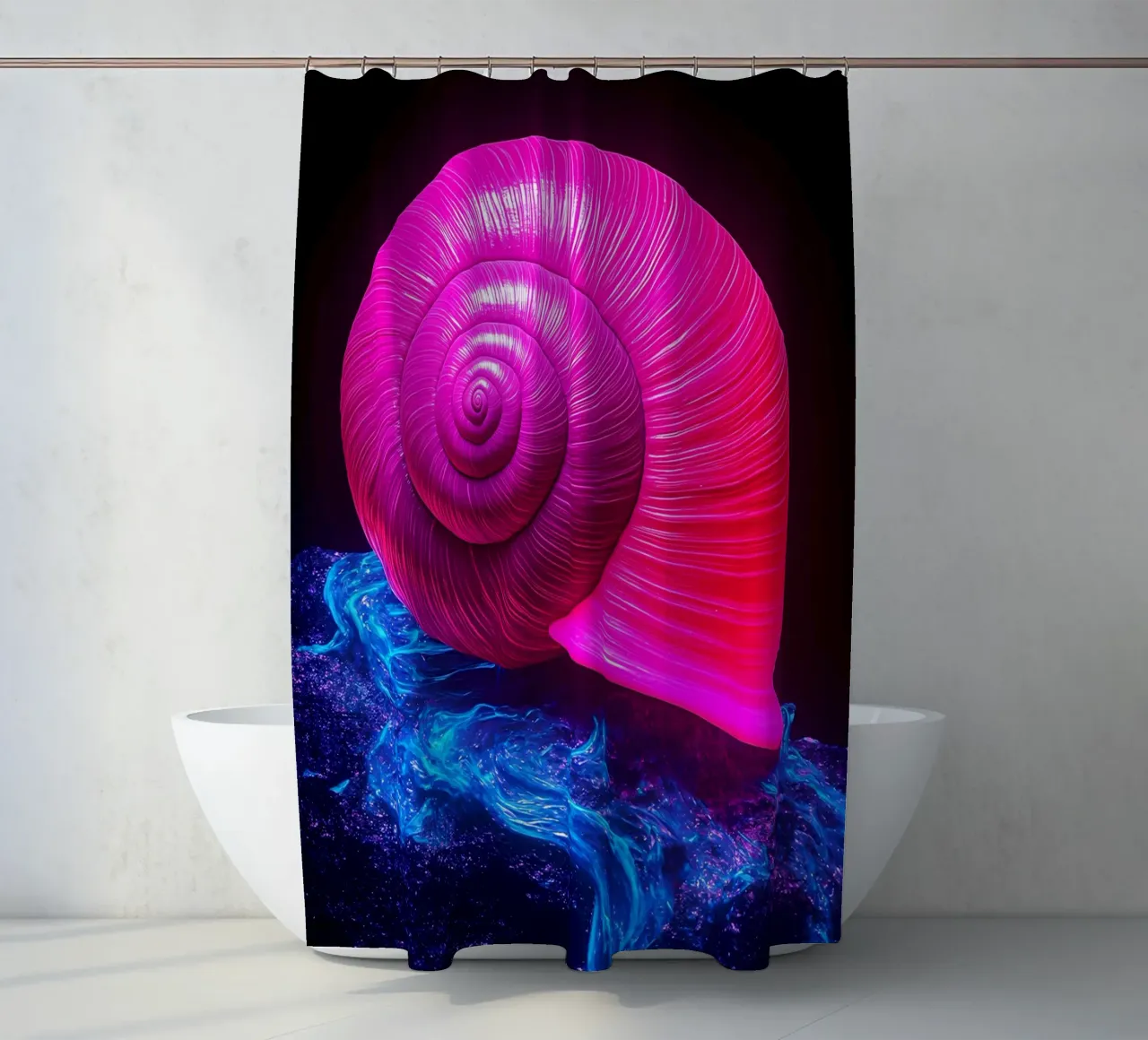 Guscio di lumaca - Pop Art tenda da doccia da ColorCrash Gallery
