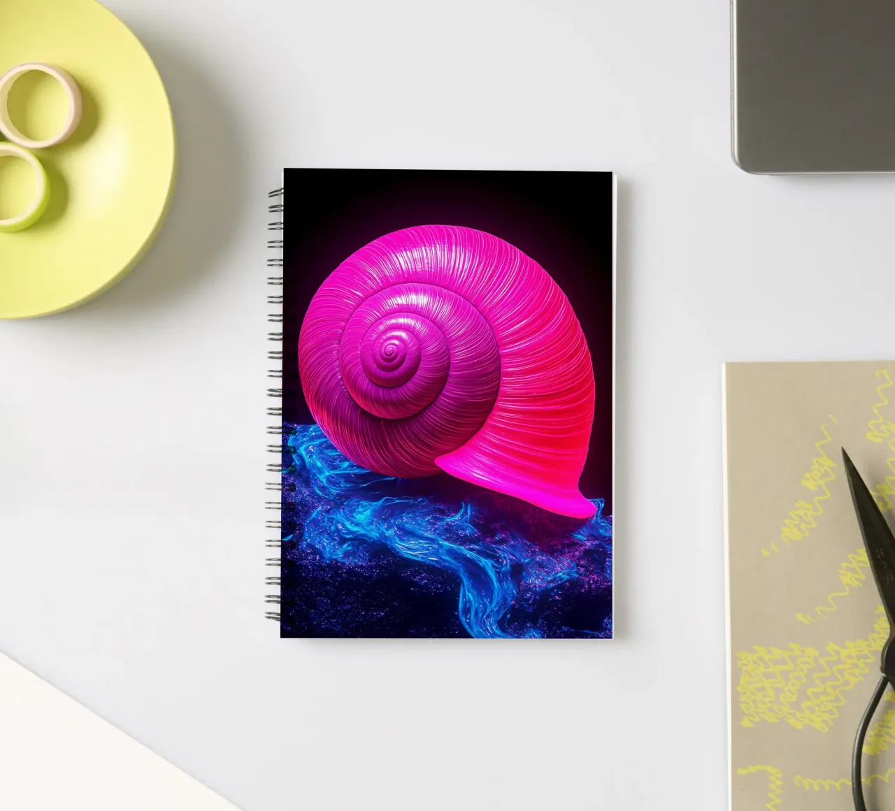 Snail Shell - Pop Art spiral notebook by ColorCrash Gallery
