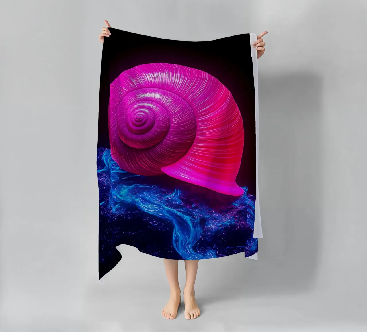 Concha de caracol - Pop Art toalla de playa de ColorCrash Gallery