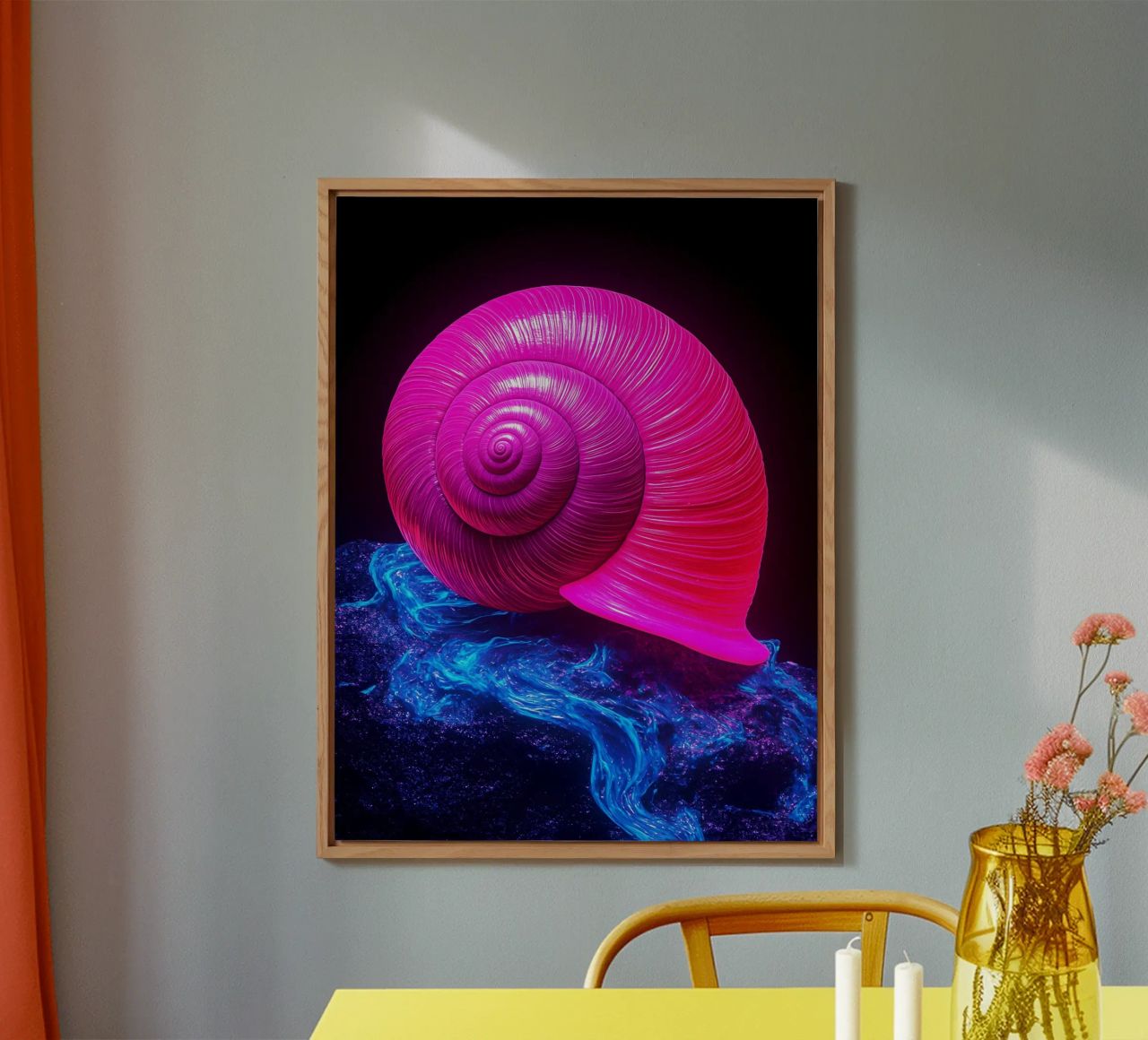 Guscio di lumaca - Pop Art alluminio dibond da ColorCrash Gallery